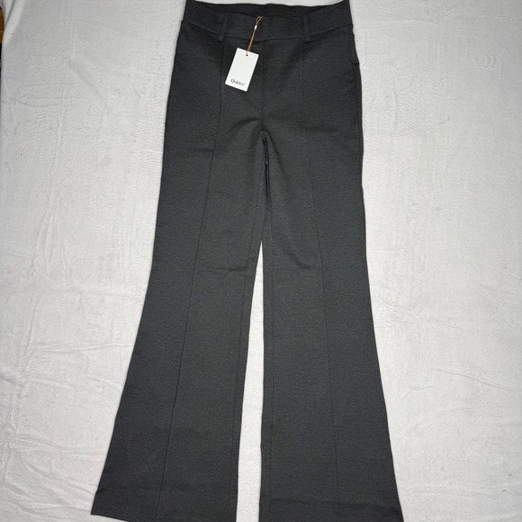 NEW QUINCE Ultra-Stretch Ponte Flare Leg Pants in Charcoal - Size Medium - Picture 3 of 7